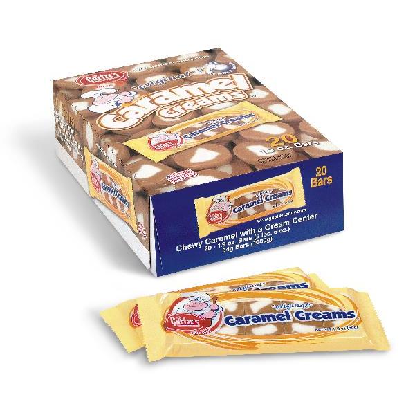 Goetze Candy Caramel Creams Tray 1.9 Ounce Size - 200 Per Case.