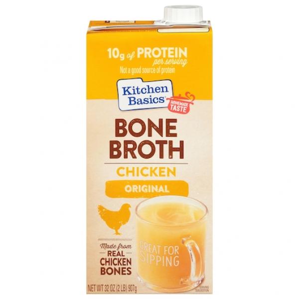 Kitchen Basics Original Chicken Bone Broth 32 Ounce Size - 12 Per Case.