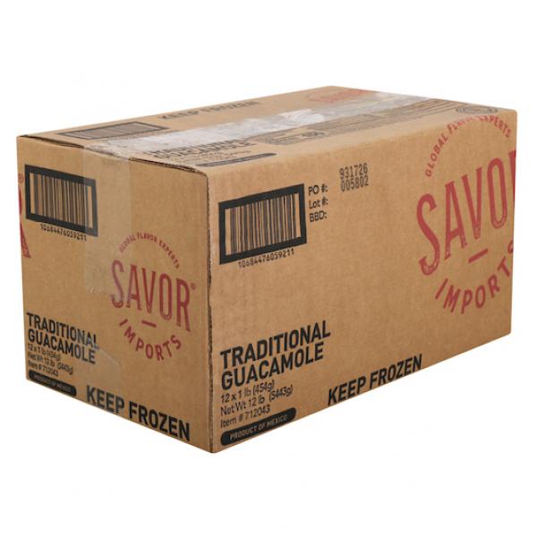 Savor Imports Traditional Guacamole Hpp 1 Pound Each - 12 Per Case.