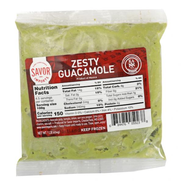 Savor Imports Zesty Guacamole Hpp 1 Pound Each - 12 Per Case.