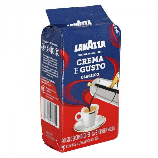 Lavazza Coffee Ground Crema E Gusto 8.8 Ounce Size - 20 Per Case.