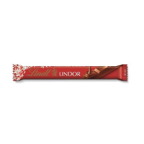 Lindt & Sprungli Lindor Milk Chocolate Stickhorizontal Tray 1.3 Ounce Size - 240 Per Case.