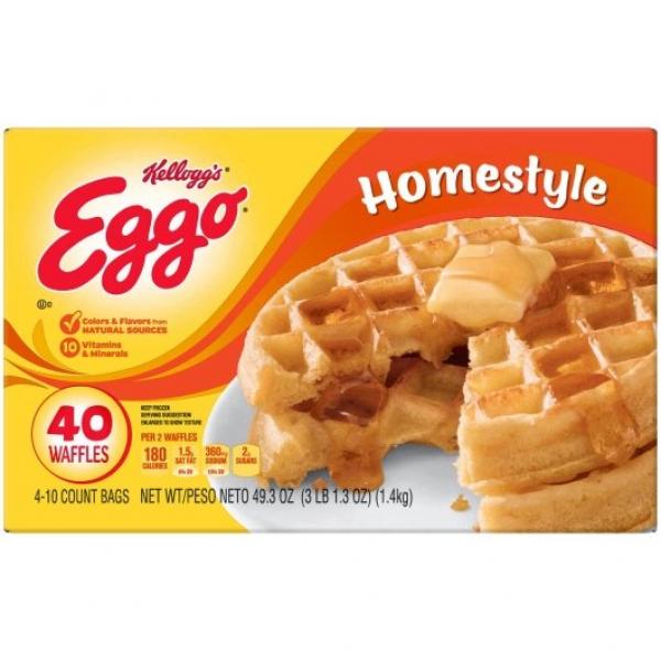 Kellogg's Eggo Waffles Homestyle 49.3 Ounce Size - 1 Per Case.