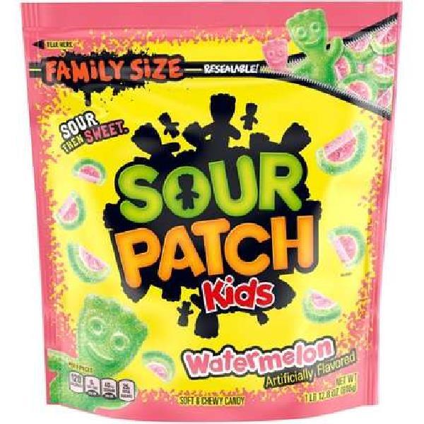Lb Sour Patch Kids Wtrmln Bag 1.8 Pound Each - 4 Per Case.
