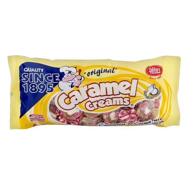 Goetze Candy Caramel Creams Lybgybg 12 Ounce Size - 12 Per Case.