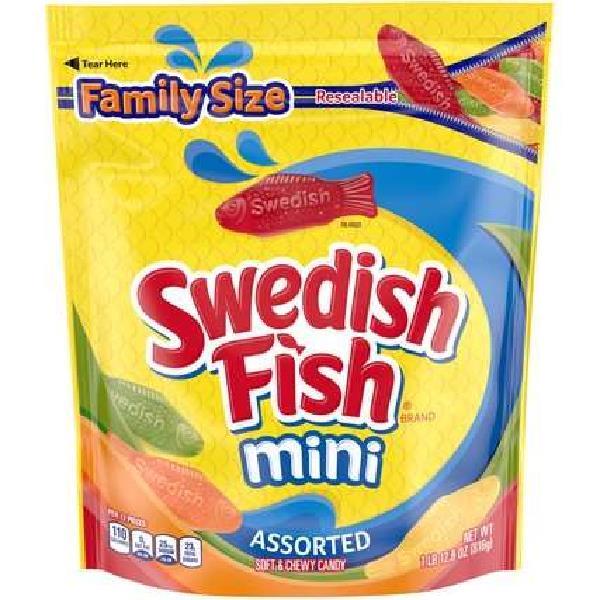 Swedish Fish Soft Candy Assorted Pound 1.8 Pound Each - 4 Per Case.