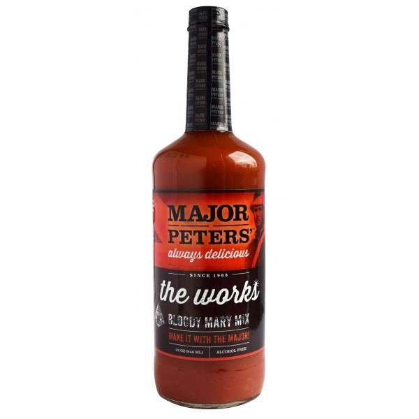 Major Peters Works Bloody Mary Mix 32 Fluid Ounce - 12 Per Case.