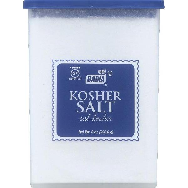 Badia Kosher Salt 8 Ounce Size - 12 Per Case.