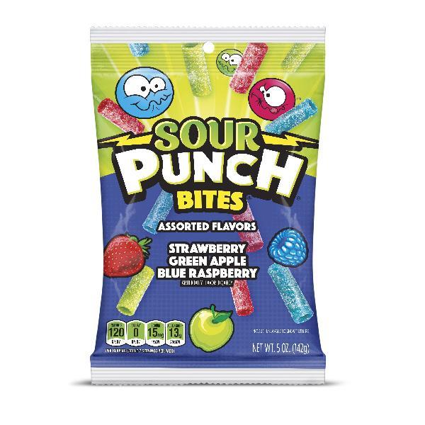 Sour Punch Bites Assorted Casehb 5 Ounce Size - 12 Per Case.