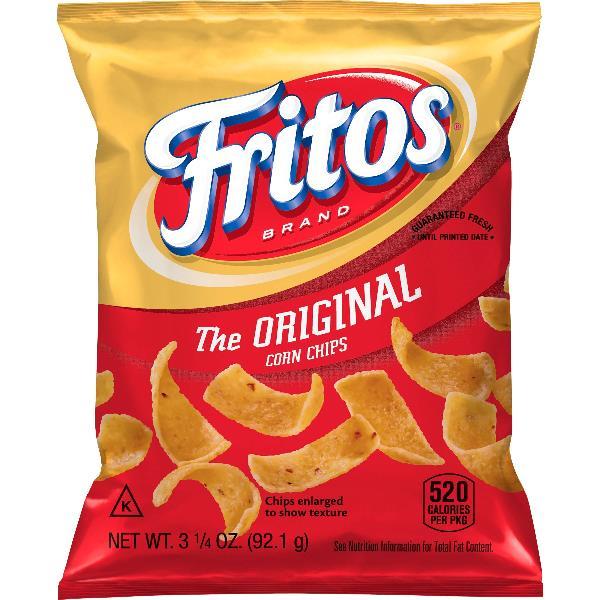 Fritos Corn Chips Xvl 3.25 Ounce Size - 36 Per Case.
