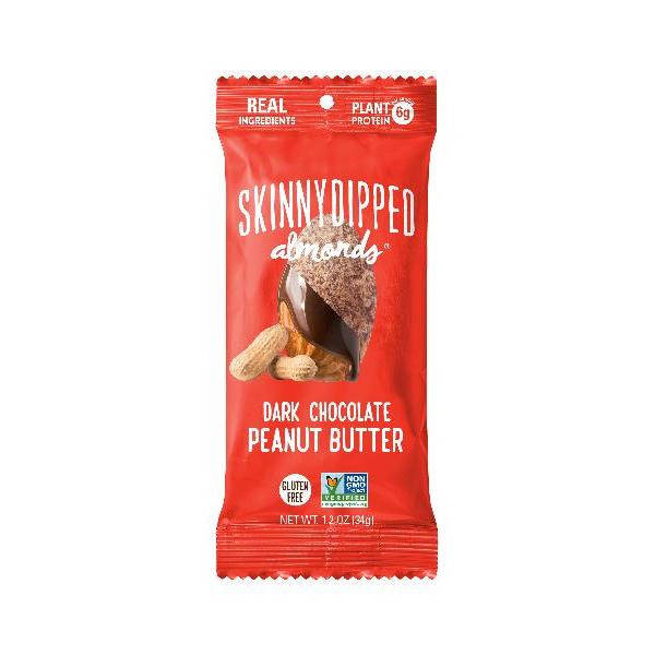 Skinny Dipped Almonds Peanut Butter Skinny Dipped Almonds 1.2 Ounce Size - 40 Per Case.