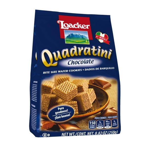 Loacker Quadratini Chocolate 8.82 Ounce Size - 6 Per Case.