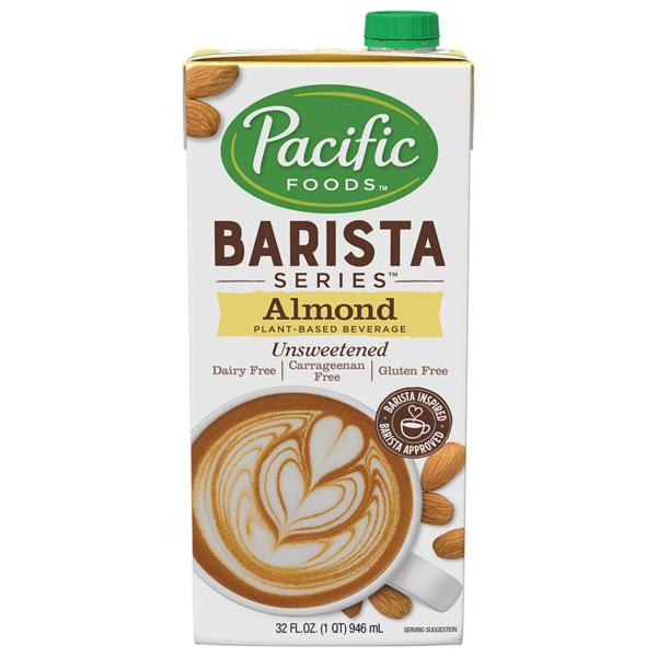 Pacific Foods Barista Series Almond Unsweetened 32 Fluid Ounce - 12 Per Case.