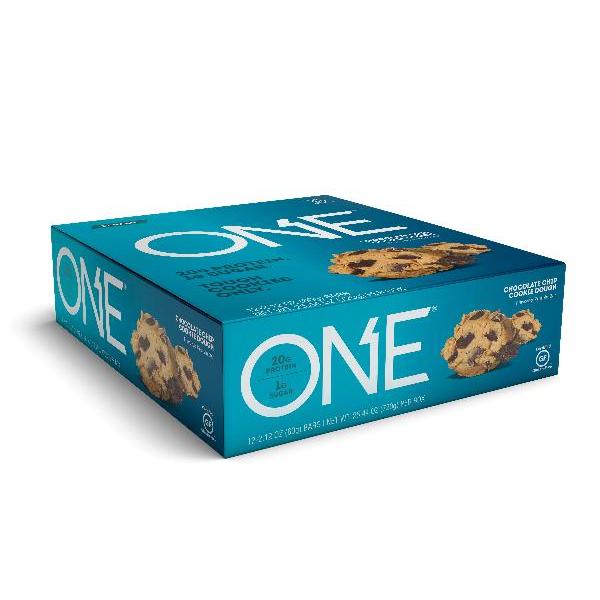 One Brand Chocolate Chip Cookie Dough Bar 2.12 Ounce Size - 72 Per Case.