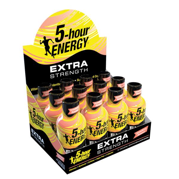 Hour Energy® Shot Extra Strength Strawberry Banana Pack 1.93 Fluid Ounce - 216 Per Case.