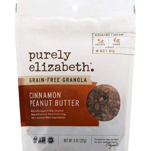 Purely Elizabeth Grain Free Cinnamon Peanutbutter 8 Ounce Size - 6 Per Case.