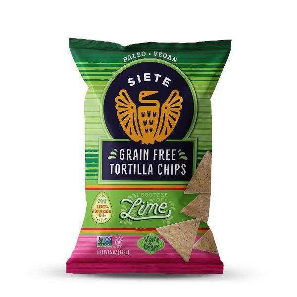 Siete Lime Tortilla Chips 5 Ounce Size - 12 Per Case.