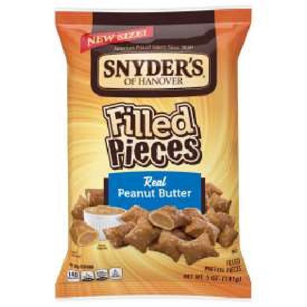 Snyder's Of Hanover Peanut Butter Filled Pretzel Pieces 5 Ounce Size - 8 Per Case.