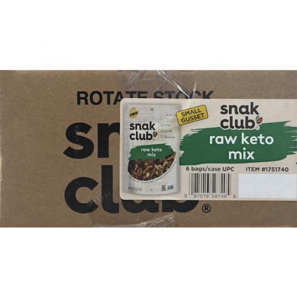 Snak Club Raw Keto Mix 4 Ounce Size - 6 Per Case.