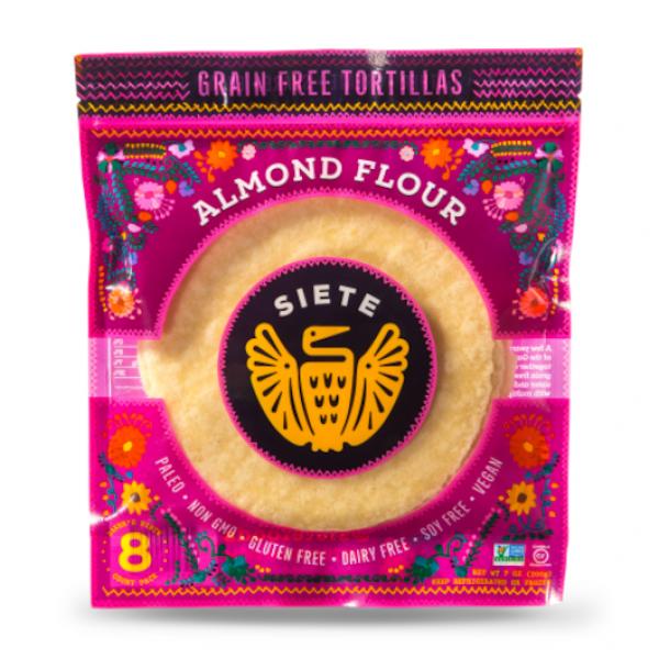 Siete Almond Flour Tortillas 7 Ounce Size - 12 Per Case.