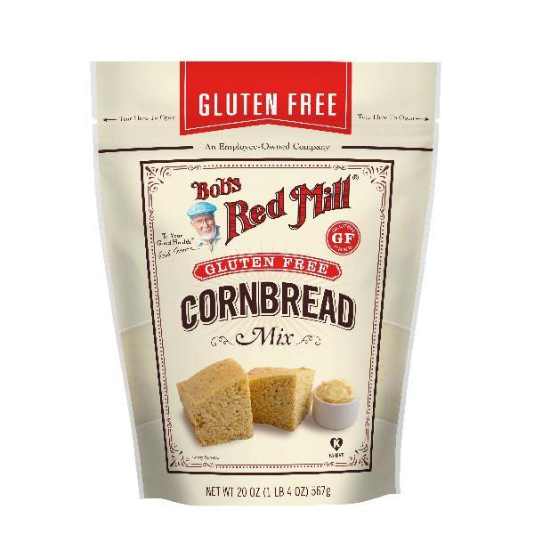 Bob's Red Mill Gluten Free Cornbread Mix Onecase Of Four Pouches 20 Ounce Size - 4 Per Case.