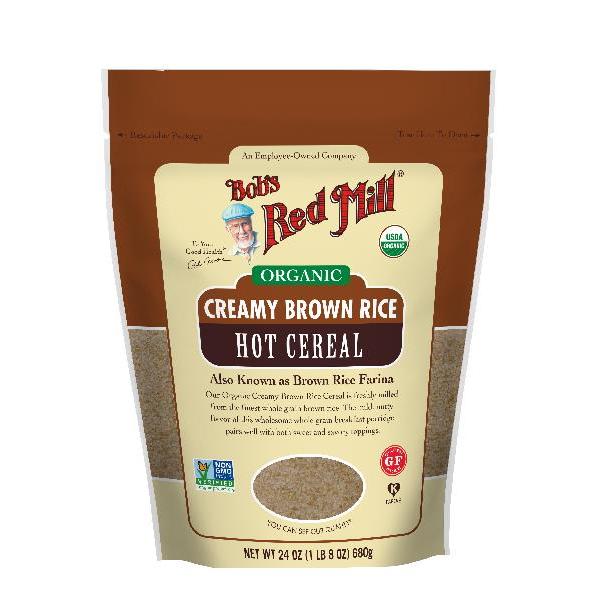 Bob's Red Mill Organic Creamy Brown Rice Hotcereal 24 Ounce Size - 4 Per Case.