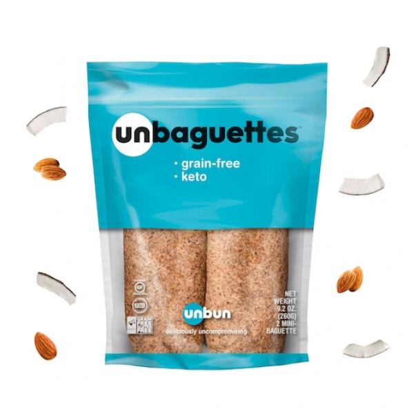 Unbun Grain Free Gluten Free Baguette Gram 260 Grams Each - 8 Per Case.