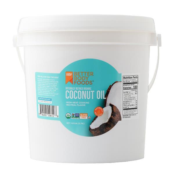 Betterbody Foods Organic Naturally Refined Coconut Oil 1 Gallon - 1 Per Case.