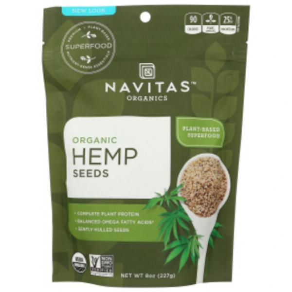 Navitas Organics Hemp Seed Organic 8 Ounce Size - 12 Per Case.