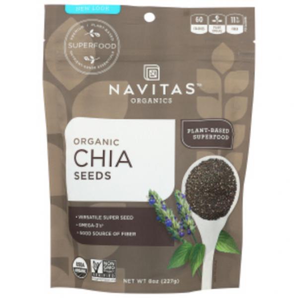 Navitas Organics Chia Seeds Organic 8 Ounce Size - 12 Per Case.