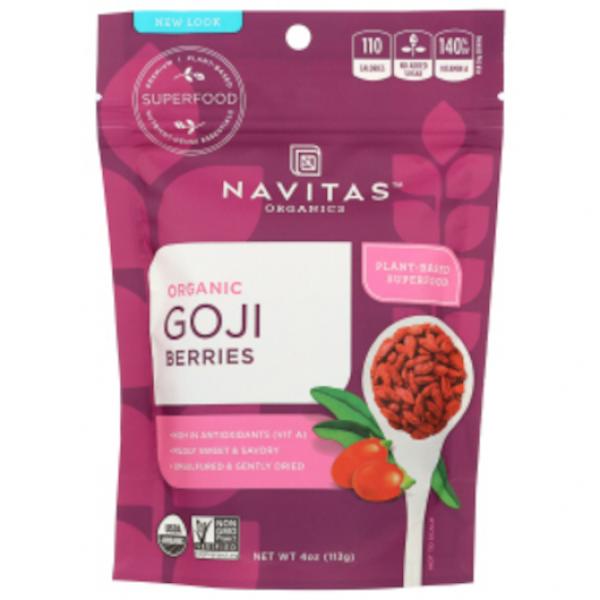 Navitas Organics Goji Berries Organic 4 Ounce Size - 12 Per Case.