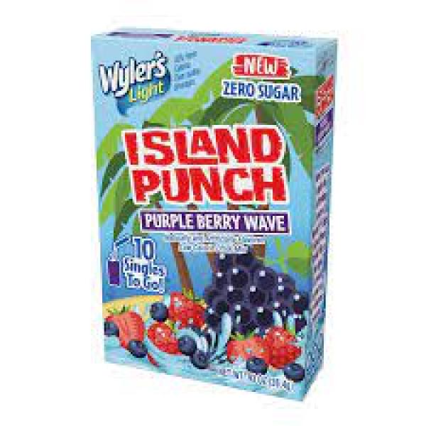 Wylers Light Island Punch Singles 10 Count Packs - 12 Per Case.