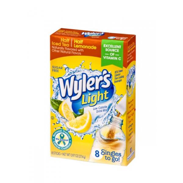 Wylers Light Half Iced Tea Half Lemonade 8 Count Packs - 12 Per Case.