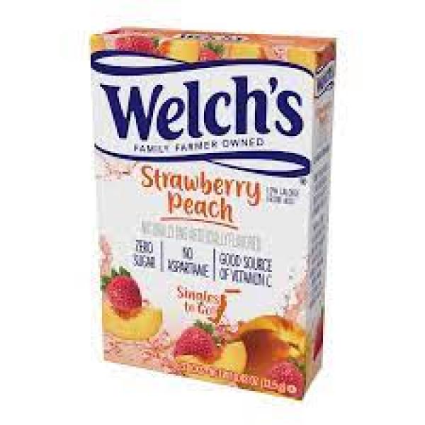 Welch's Strawberry Peach Powdered Drink Mix 6 Count Packs - 12 Per Case.