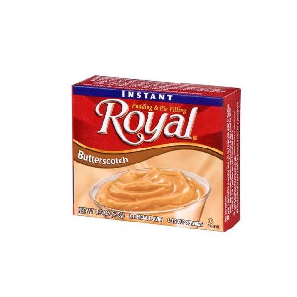 Royal Instant Butterscotch Pudding 1.85 Ounce Size - 12 Per Case.