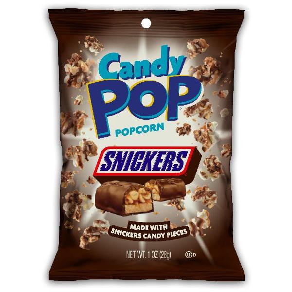 EaSnickers Candy Pop Popcorn 1 Ounce Size - 48 Per Case.