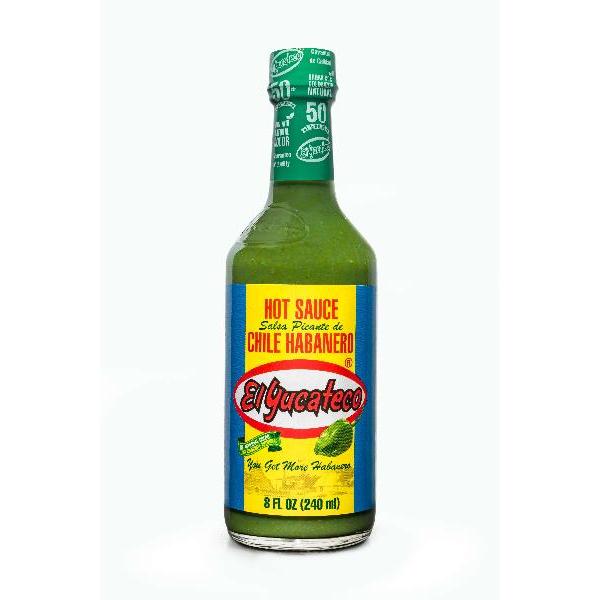 El Yucateco Green Habanero Hot Sauce 8 Fluid Ounce - 12 Per Case.
