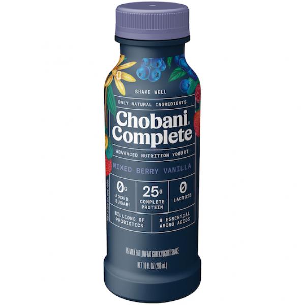 Chobani® Complete Greek Yogurt Drink Mixedberry Vanilla 10 Fluid Ounce - 8 Per Case.