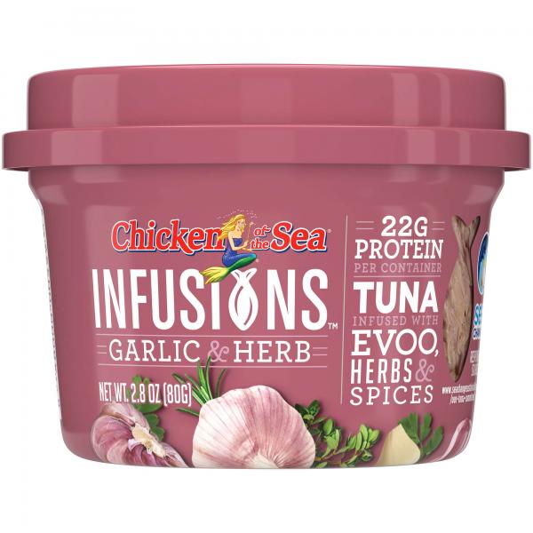 Chicken Of The Sea Infusions Tuna With Garlic& Herb 2.8 Ounce Size - 6 Per Case.