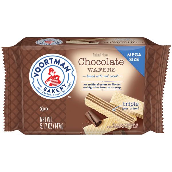 Voortman Bakery Chocolate Layered Wafers 5.17 Ounce Size - 54 Per Case.