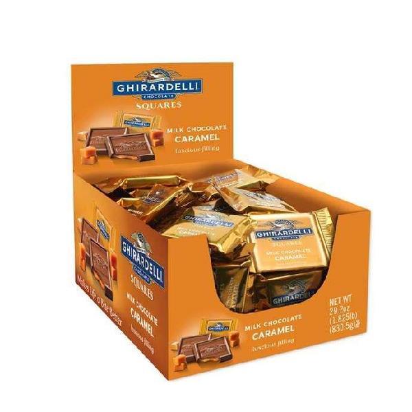 Ghirardelli Milk Chocolate Caramel Caddy 0.53 Ounce Size - 660 Per Case.