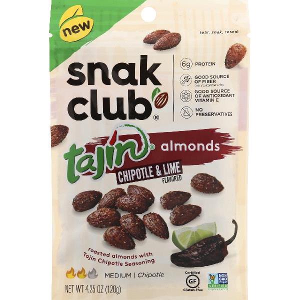 Snak Club Small Gusset Tajin Chipotle Almond 1 Each - 6 Per Case.