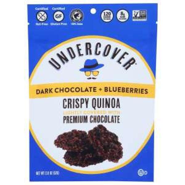 Undercover Snacks Dark Chocolate Blueberries 2 Ounce Size - 12 Per Case.