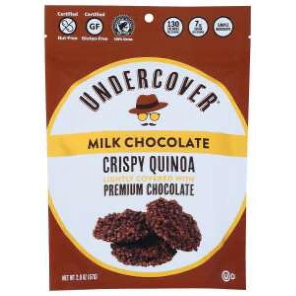 Undercover Snacks Milk Chocolate Bag 2 Ounce Size - 12 Per Case.