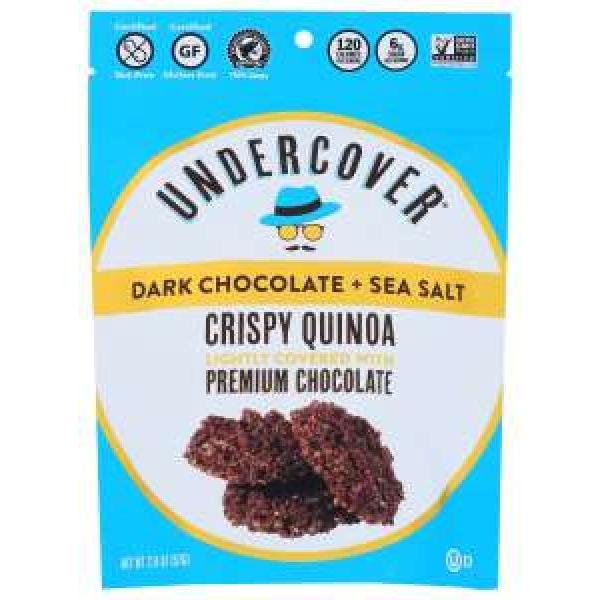 Undercover Snacks Dark Chocolate Sea Salt 2 Ounce Size - 12 Per Case.