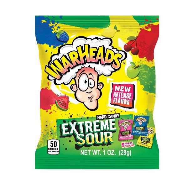 Warheads Extreme Sour Hard Candy 1 Ounce Size - 180 Per Case.