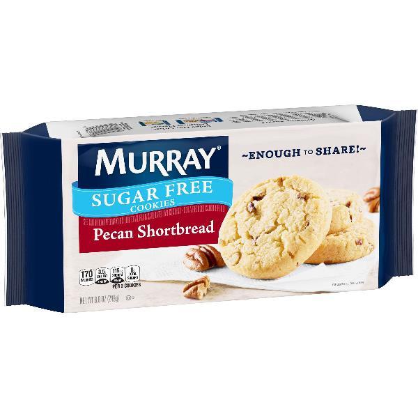 Murray Sugar Free Cookies Pecan Shortbread Tray 8.8 Ounce Size - 12 Per Case.