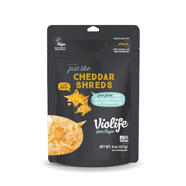 Violife Vegan Just Like Cheddar Shreds 8 Ounce Size - 8 Per Case.