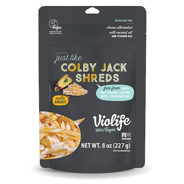 Violife Vegan Just Like Colby Jack Shreds 8 Ounce Size - 8 Per Case.