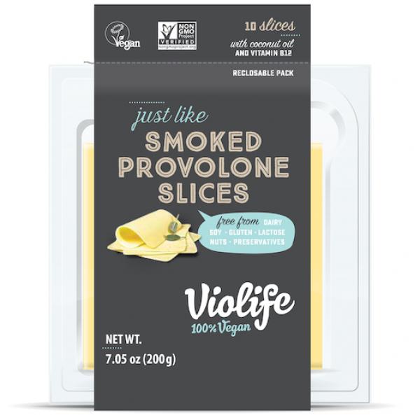 Violife Vegan Just Like Smoked Provoloneslices 7.05 Ounce Size - 8 Per Case.
